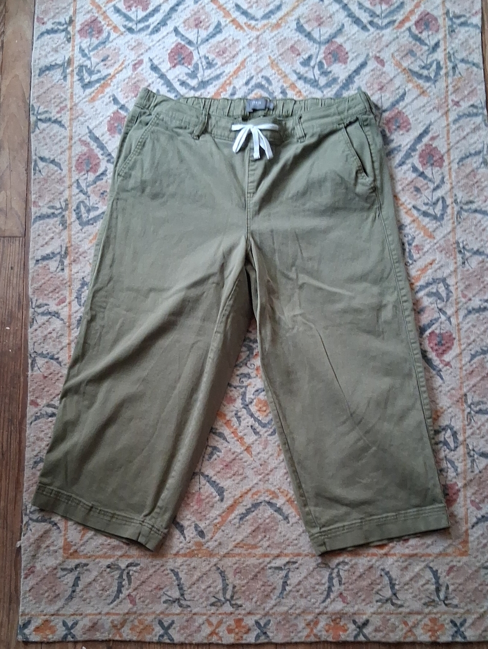 torrid Olive Green Drawstring Capri Shorts